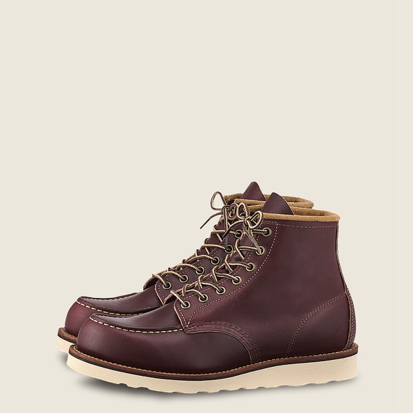 Bottes Red Wing Heritage - Classic Moc - 6-Inch Mesa Cuir - Bordeaux - Homme 092TDHWIX